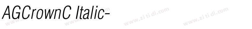 AGCrownC Italic字体转换